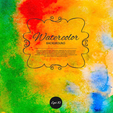 Bright watercolor background graphics vector 03 watercolor bright background   