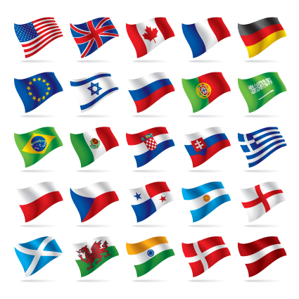 Different World Flags elements vector 01 world flag elements element different   