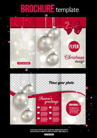 2015 Christmas and new year brochure vector material 05 new year christmas brochure 2015   