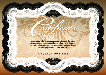 Vector Gentle certificate template set 03 gentle certificate template certificate   