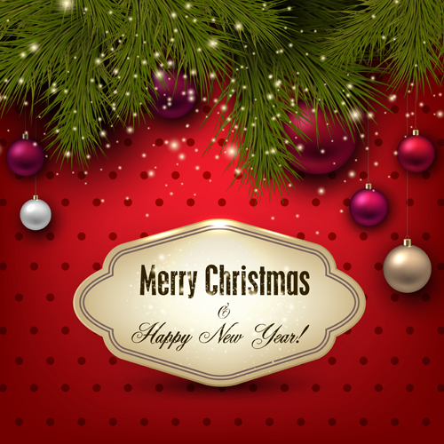 New year with xmas ornament vector background xmas ornament new year background   