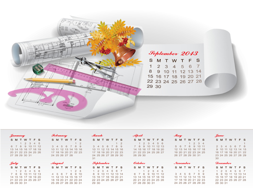 Set of Creative Calendar 2013 design vector 13 creative calendar 2013   