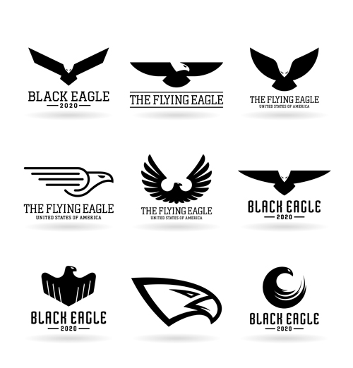 Eagles logos huge collection vectors 06 logos Huge collection eagles   