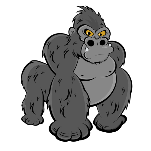 Amusing gorilla cartoon styles vector 05 gorilla cartoon Amusing   