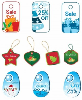 Christmas tags sale vector tags christmas   