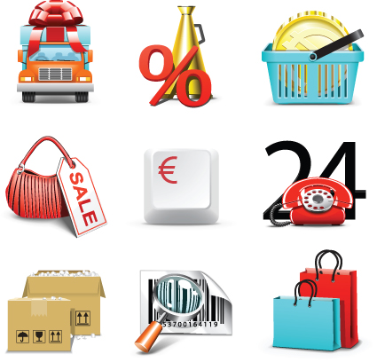 Set of Business Finance Icons vector 01 icons icon finance business   