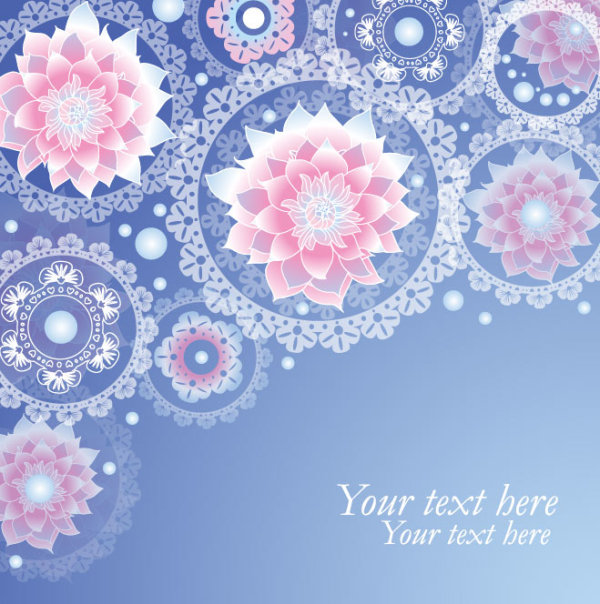 Set of ornate Floral background vector 04 ornate floral background floral   