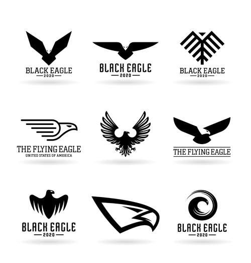 Eagles logos huge collection vectors 05 logos Huge collection eagles   