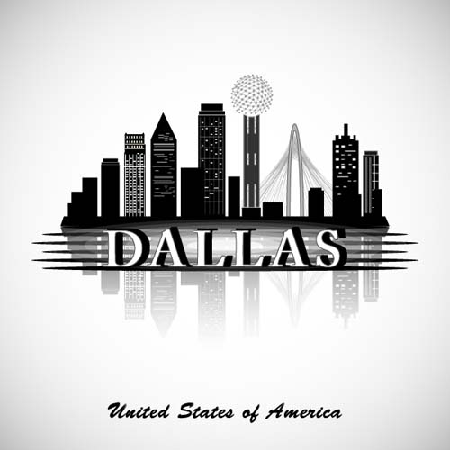 Dallas city background vector Dallas city background   