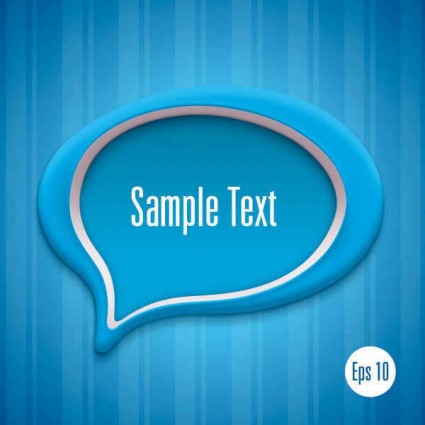 Blue speech bubble background vector   