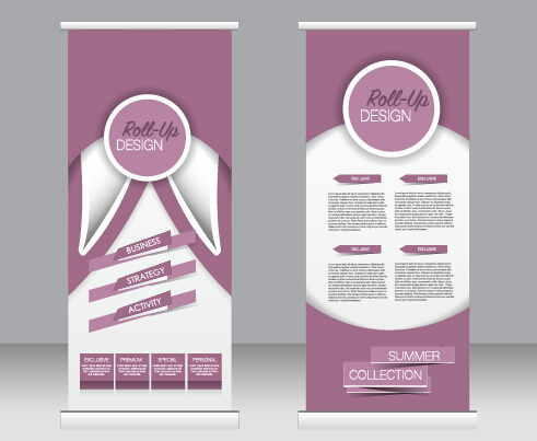 Exhibition advertising vertical banner vectors set 17 vertical Exhibition banner advertising   