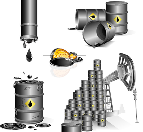 Set of Gas and oil design elements vector 04 103479 oil gas elements element   