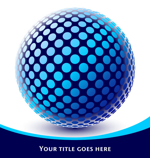 3D ball vector background set 01 ball background   