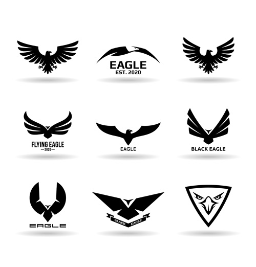 Eagles logos huge collection vectors 08 logos Huge collection eagles   