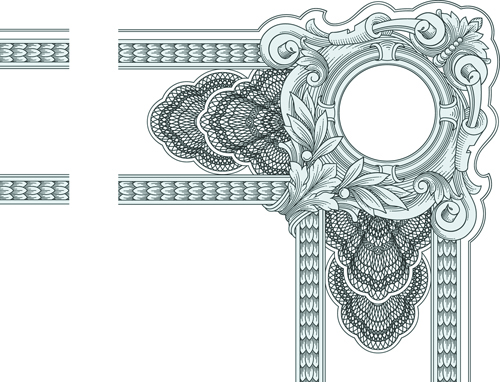 Classical medieval border frame vector 07   