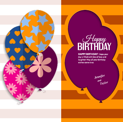 Template birthday greeting card vector material 05 greeting card vector card birthday   