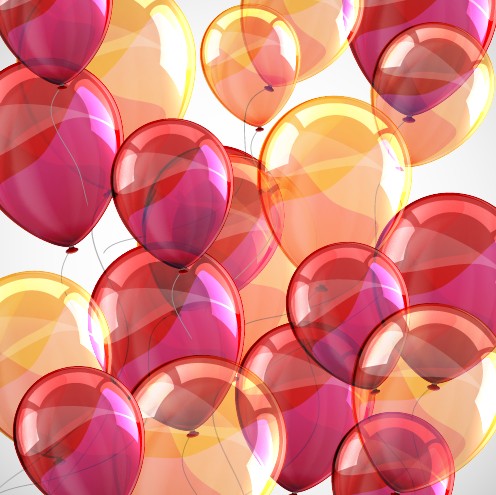Transparent colored balloons vector background 01 65232 Vector Background transparent balloons balloon background   