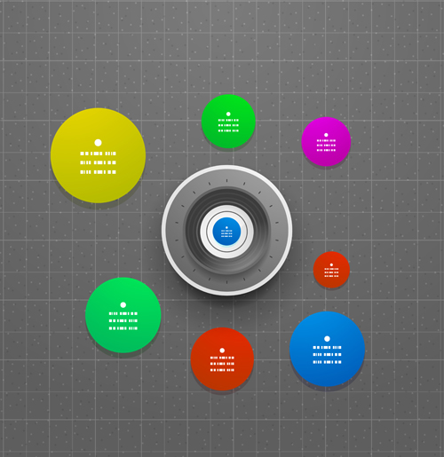 Circle elements business template vector 24 circles business template   
