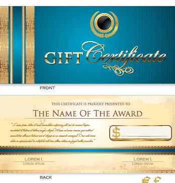 Creative Gift certificate template vector 02 template vector gift creative certificate template certificate   