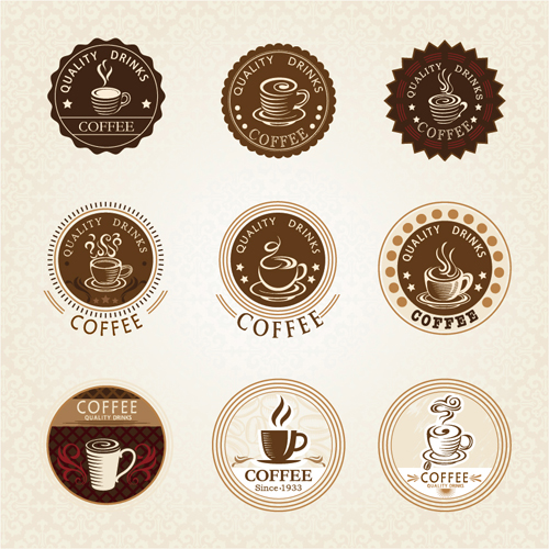 Badge vintage coffee vector design vintage coffee badge   