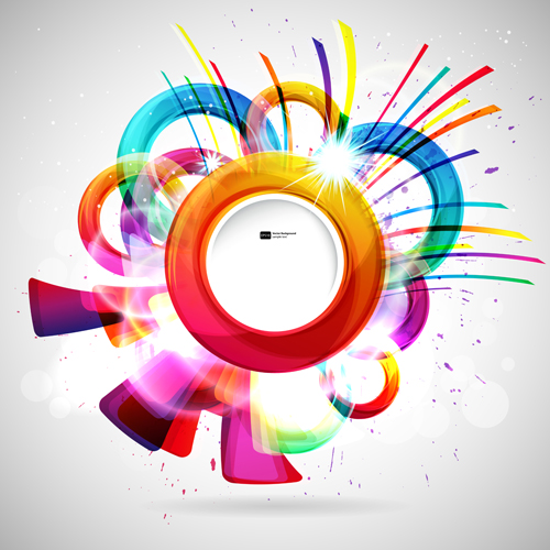 Bright colored round abstract background 03 colored Bright color bright background abstract   