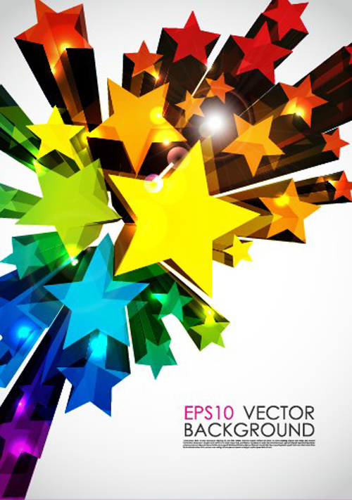 Colorful Stars Background art vector 05 stars colorful   