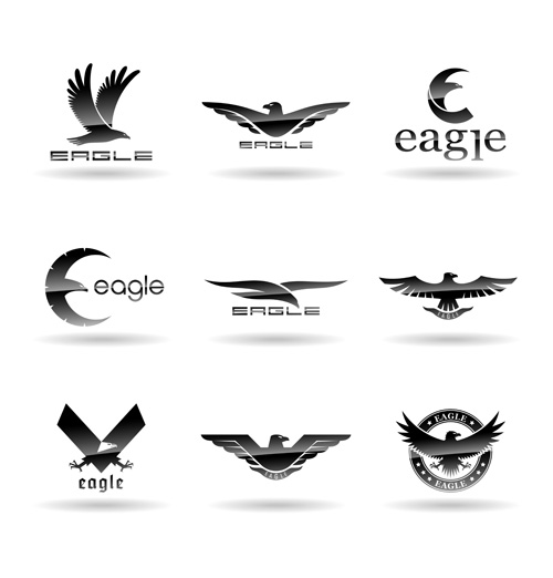 Eagles logos huge collection vectors 02 logos Huge collection eagles   