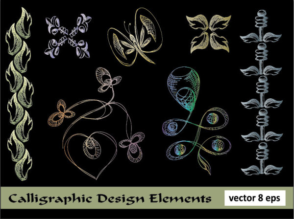 Elements of Floral Borders vector 01 108976 floral borders   