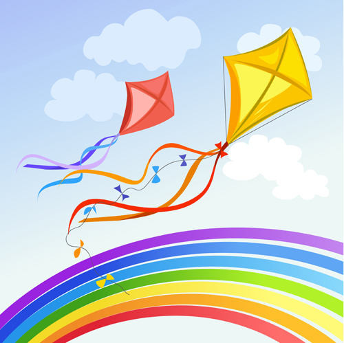 Beautiful rainbow colorful bakcgrounds vector 01 rainbow colorful beautiful   