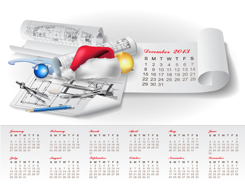 Set of Creative Calendar 2013 design vector 04 creative calendar 2013   