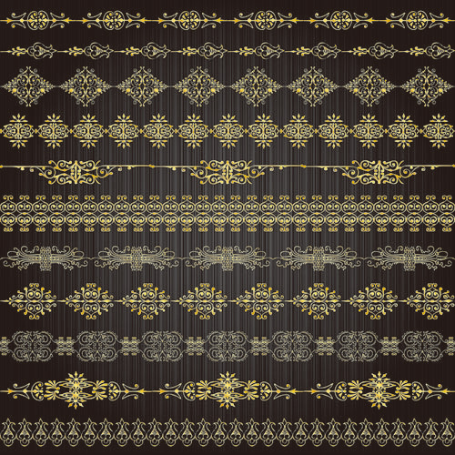 free vector Golden Lacy Pattern 02 pattern lacy golden   