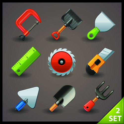 Production Tools creative vector set 01 tools production creative   