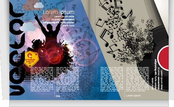 Vector cover of brochure and magazine design 05 magazine cover brochure   