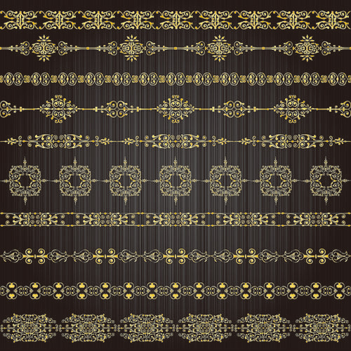 free vector Golden Lacy Pattern 03 pattern lacy golden   