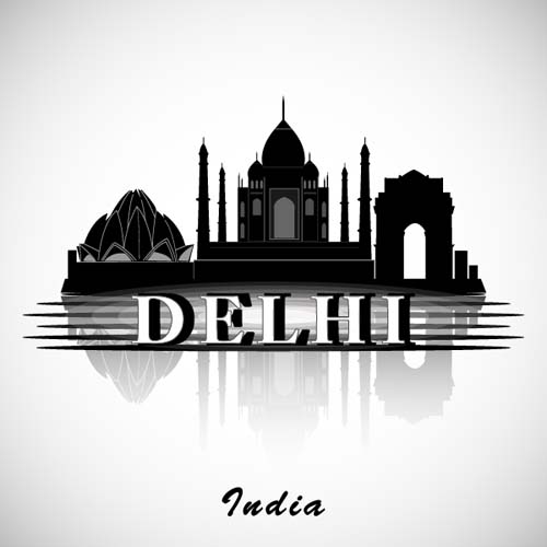 Delhi city background vector Delhi city background   