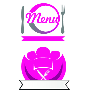 Restaurant Logos with Menu Illustration vector 03 restaurant logo restaurant menu illustration   