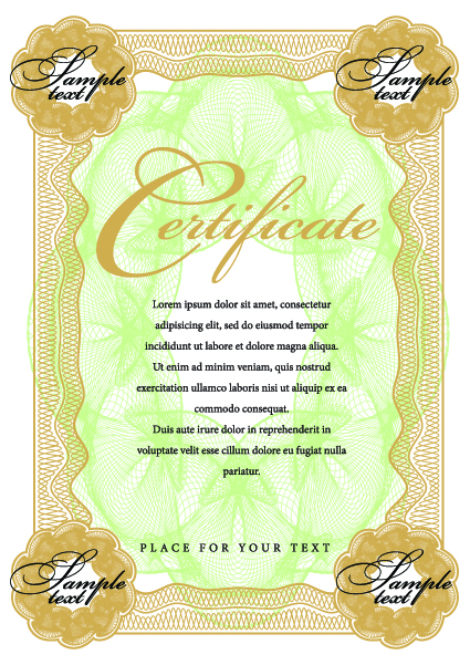 Vector Gentle certificate template set 02 gentle certificate template certificate   