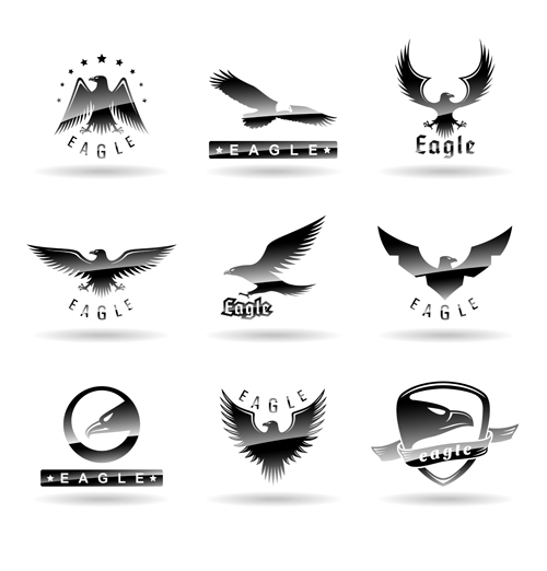 Eagles logos huge collection vectors 07 logos logo Huge collection eagles   