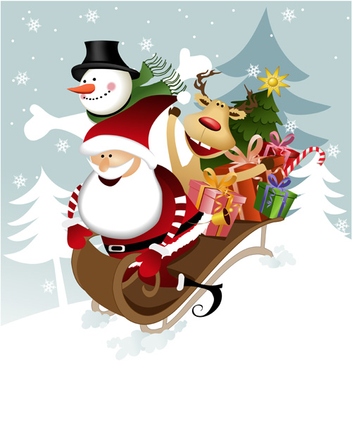 Cute Xmas Snowman design elements vector set 08 xmas snowman elements element cute   