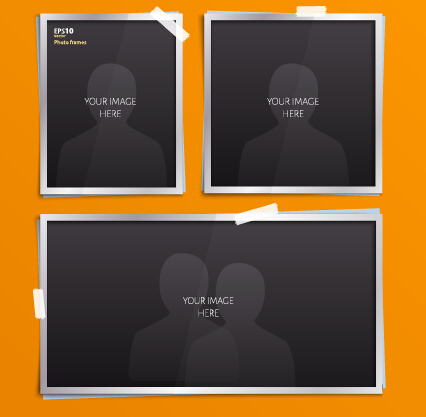 Vector empty photo frames design material 08 photo frames frames empty   