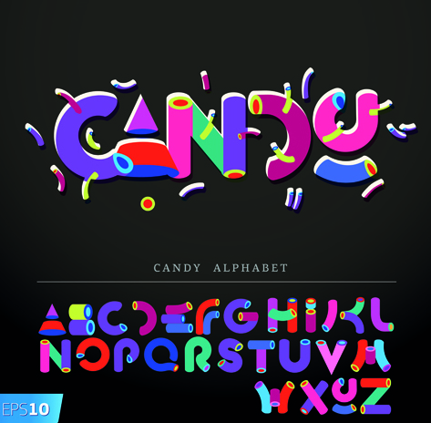 Funny Alphabet with creative font design vector 01 funny creative alphabet   