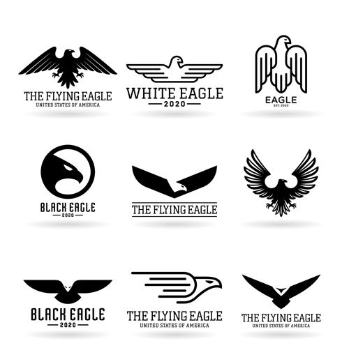 Eagles logos huge collection vectors 03 logos Huge collection eagles   