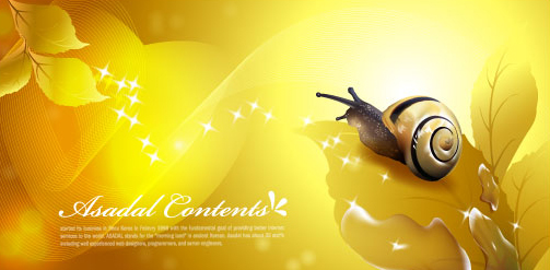 Snail with golden background vector 03 snail golden background vector background   