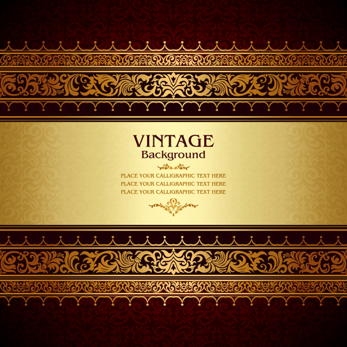 Vintage floral luxury background vectors 02 vintage vectors luxury background vector background   