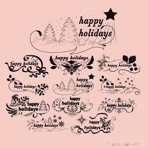 Christmas Text Brushes text photoshop christmas brushes   