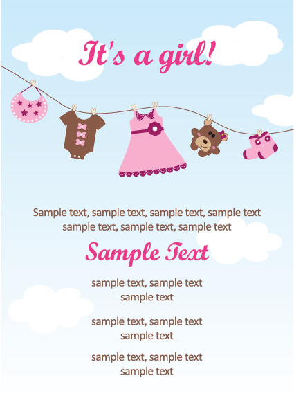 Set of Cute Baby backgrounds vector 01 cute baby   