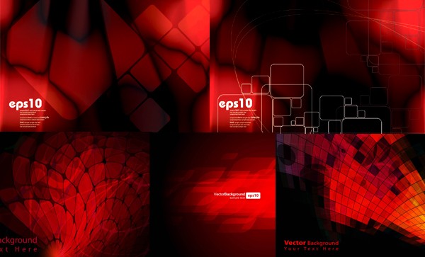 Red dynamic space background vector set space red dynamic   