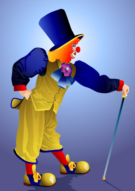 free vector cute clown Illustration 01 illustration cute clown   