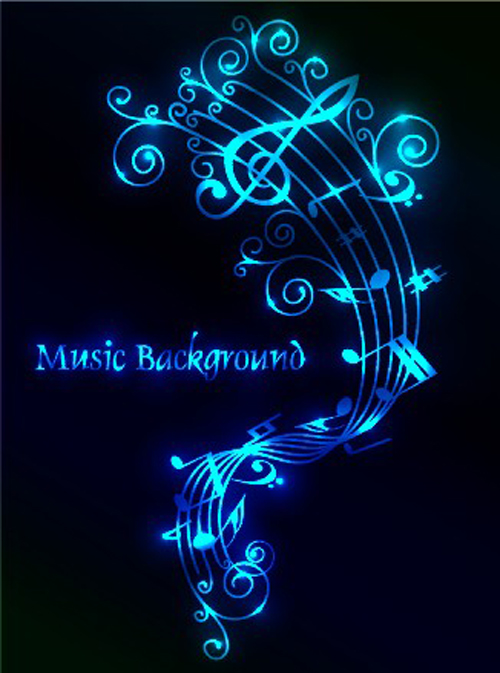 Set of Musical backgrounds vector graphic 05 musical music   