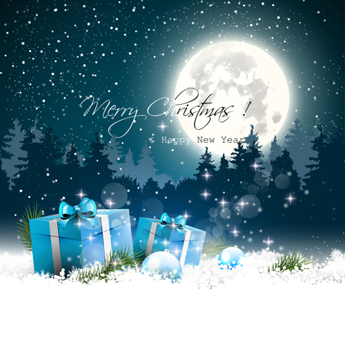 2015 christmas and new year night background vector 02 new year christmas background 2015   